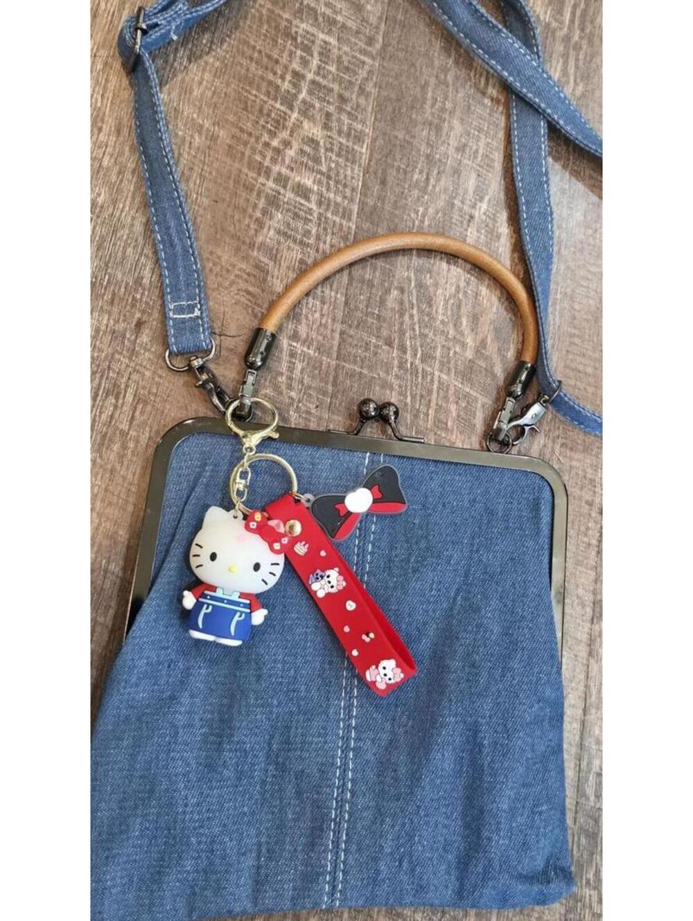 Blue Shoulder Bag Hello Kitty Bag Charm